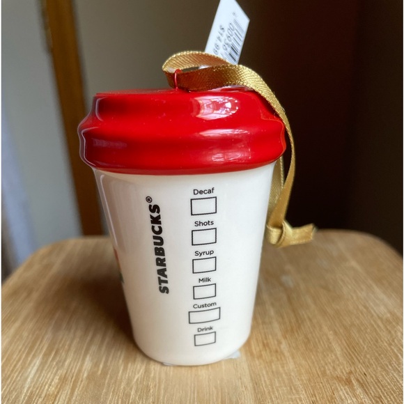 STARBUCKS DISNEY WORLD THEME PARK MICKEY MOUSE CERAMIC TUMBLER ORNAMENT - Picture 2 of 7